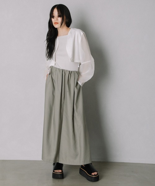 「MARECHAL TERRE」 イージーパンツ MEDIUM グリーン レディース_画像8