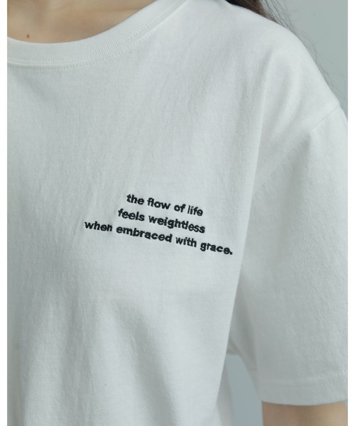 「anuke」 半袖Tシャツ FREE ホワイト レディース_画像4