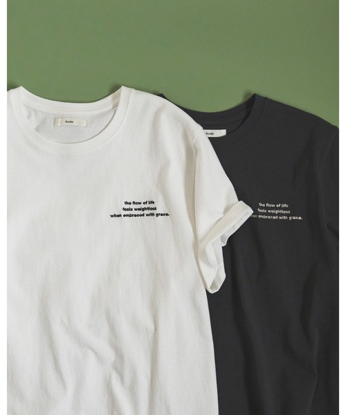 「anuke」 半袖Tシャツ FREE ホワイト レディース_画像7