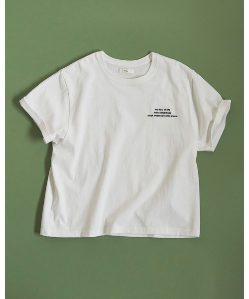 「anuke」 半袖Tシャツ FREE ホワイト レディース_画像8