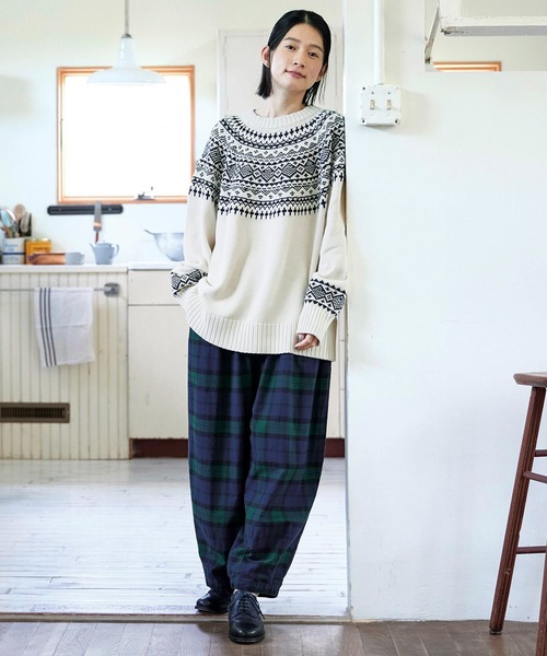 「Sunny clouds」 チノパンツ MEDIUM ネイビー レディース_画像2