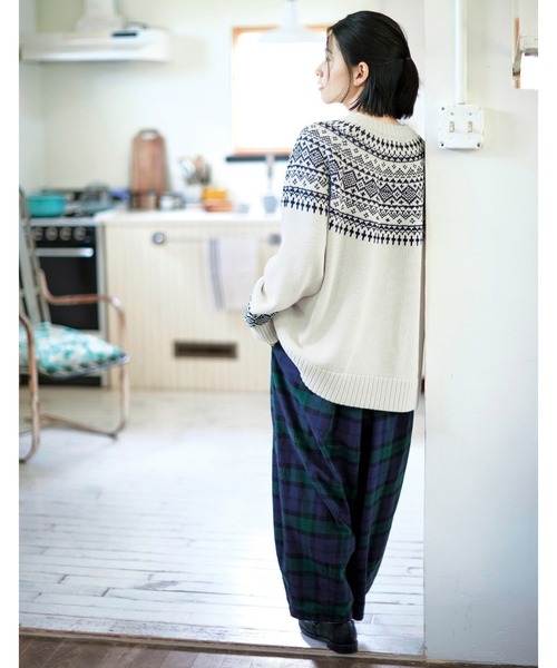 「Sunny clouds」 チノパンツ MEDIUM ネイビー レディース_画像5