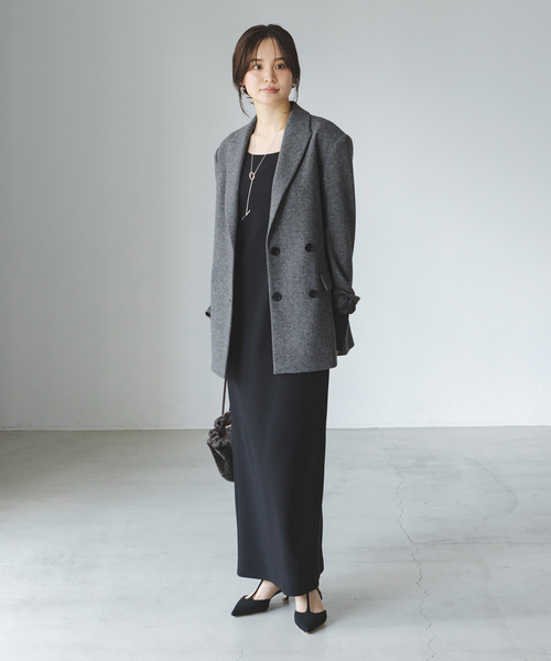 「NOBLE」 ジャケット 36 ライトグレー レディース_画像2