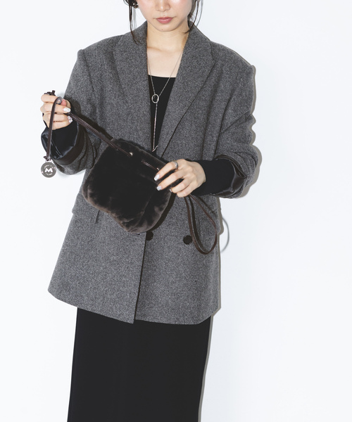 「NOBLE」 ジャケット 36 ライトグレー レディース_画像3