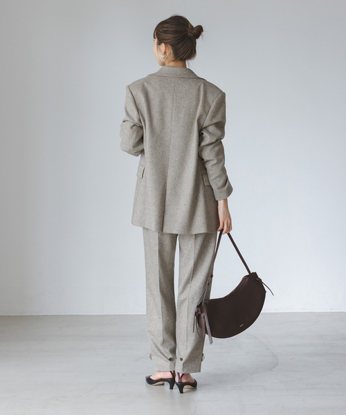 「NOBLE」 ジャケット 36 ライトグレー レディース_画像9