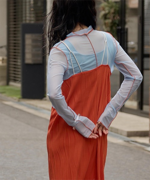 「miette」 キャミソールワンピース FREE ライトブルー レディース_画像3