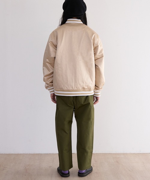 A blends スタジャン サテン スタジアムジャンパー メンズ : ZOZOTOWN