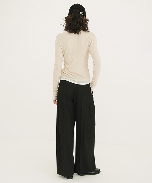 CLANE（クラネ） tシャツ SHEER LAYERED CUT TOPS レディース