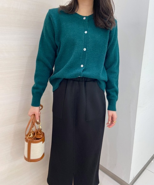 「solleim」 ニットカーディガン M グレー レディース_画像2