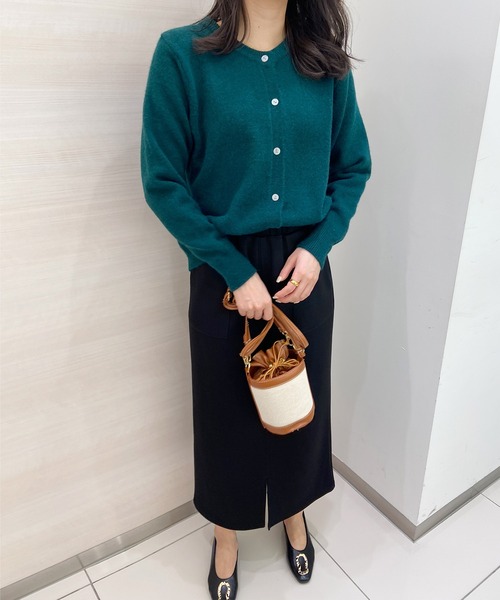 「solleim」 ニットカーディガン M グレー レディース_画像3