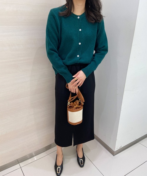 「solleim」 ニットカーディガン M グレー レディース_画像4