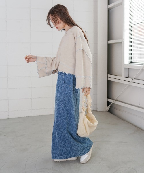 「Bab」 長袖カットソー FREE オフホワイト レディース_画像7