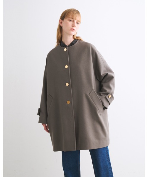 「Traditional Weatherwear」 ノーカラーコート 30 ブラック レディース_画像2