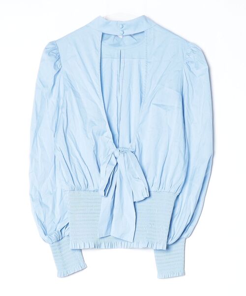 「DOUBLE STANDARD CLOTHING」 長袖ブラウス 38 ブルー レディース_画像2