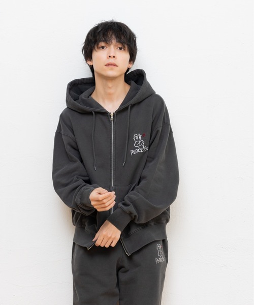 kaoyorinakami パーカー peace boy zip hoodie / ピースボーイジップ