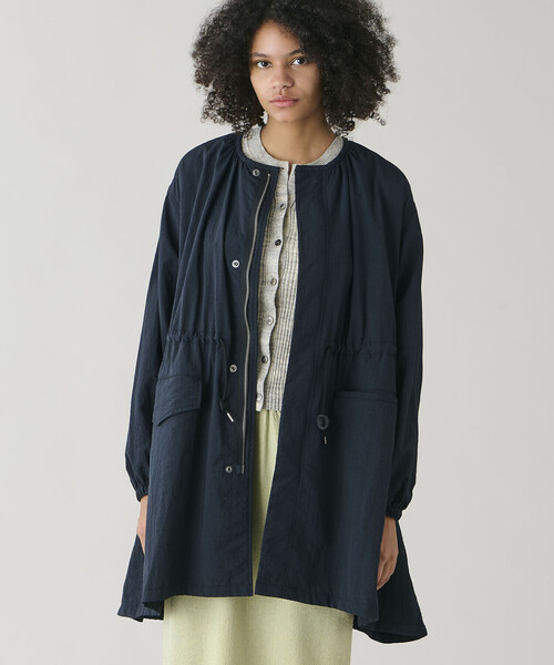 LE GLAZIK（ルグラジック） ノーカラーコート コート | ナイロン ノー