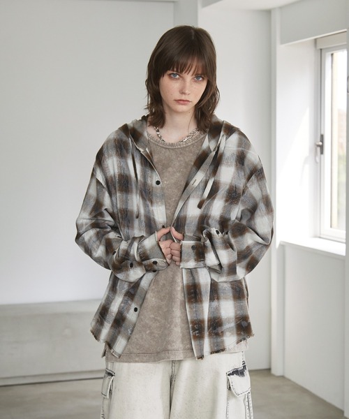 「Spielio」 長袖シャツ S ブラウン メンズ_画像3