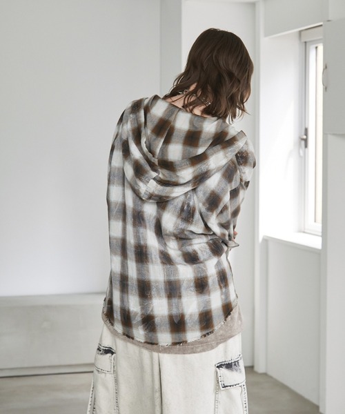 「Spielio」 長袖シャツ S ブラウン メンズ_画像7