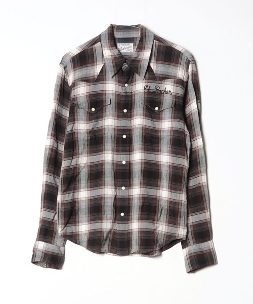 WACKO MARIA（ワコマリア） チェック柄長袖シャツ M ブラウン メンズ