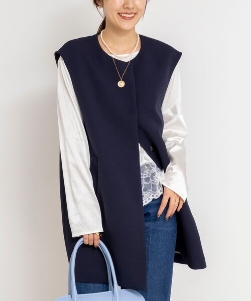 美品 ノーブル Noble ツイル クロス ジレ ベスト 楽天市場】【SALE／50%OFF】ツイルクロスジレ NOBLE ノーブル トップス