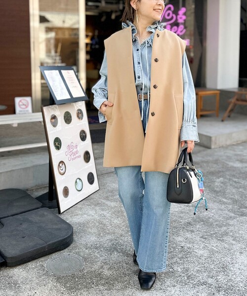 NOLLEY'S（ノーリーズ） ベスト ジレ ウォッシャブル撥水トリプル