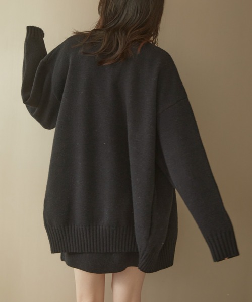 「ACYM」 ニットカーディガン FREE ブラック レディース_画像9