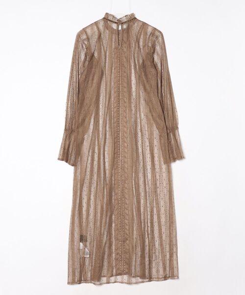 「LAGUNAMOON」 長袖ワンピース SMALL ブラウン レディース_画像2