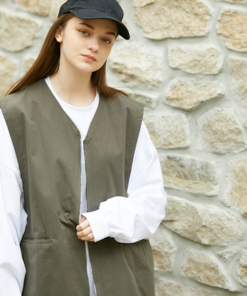 「flaner」 ベスト LARGE ベージュ レディース_画像3