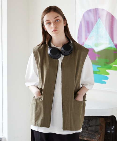 「flaner」 ベスト LARGE ベージュ レディース_画像9