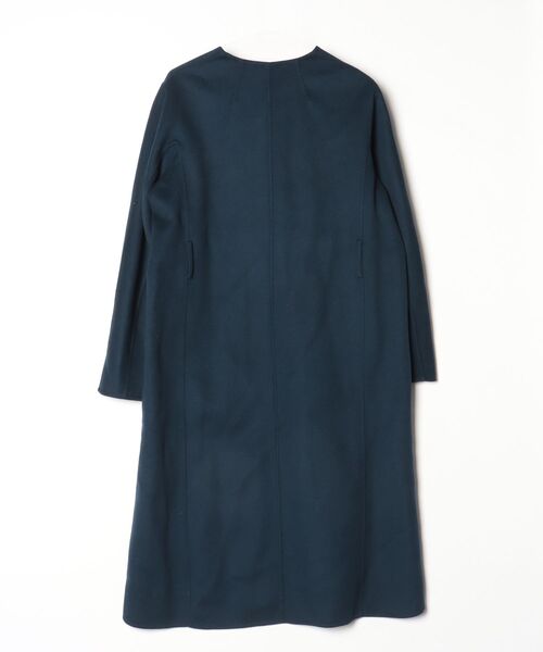 「ICB」 ノーカラーコート 11 ネイビー レディース_画像2