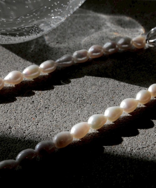 ネックレス クリップ フレーム パール ネックレス /  Clip frame pearl necklace レディースの画像