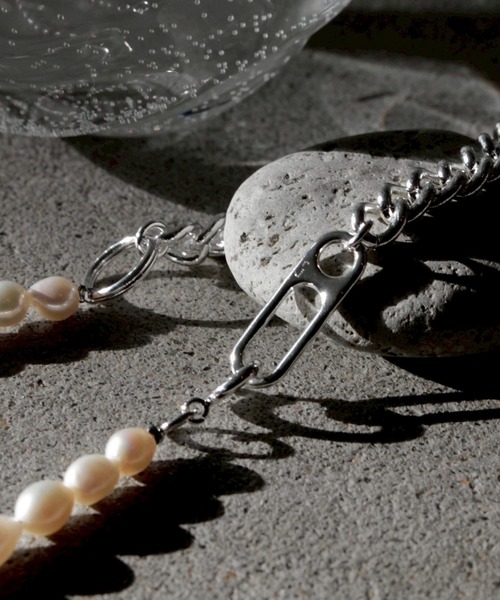 ネックレス クリップ フレーム パール ネックレス /  Clip frame pearl necklace レディースの画像
