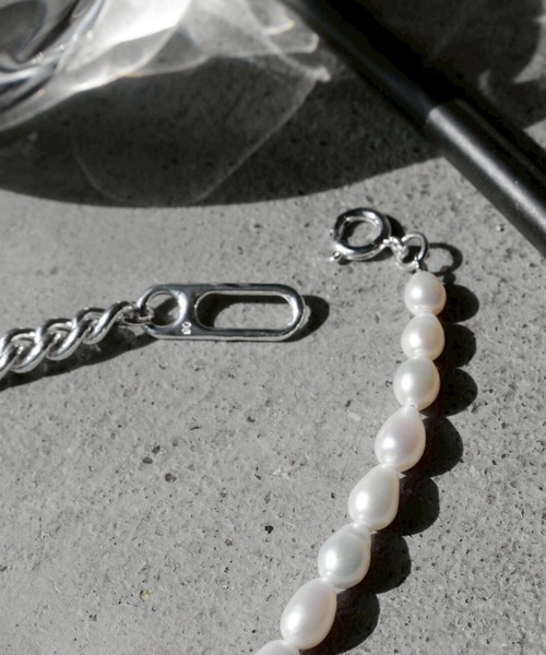 ネックレス クリップ フレーム パール ネックレス /  Clip frame pearl necklace レディースの画像
