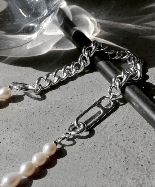 ネックレス クリップ フレーム パール ネックレス /  Clip frame pearl necklace レディースの画像