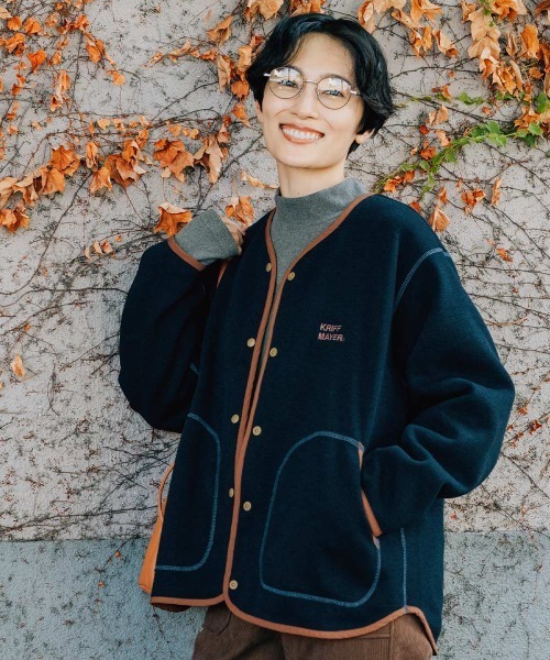 「KRIFF MAYER Lady's Collection」 カーディガン MEDIUM オリーブ レディース_画像2