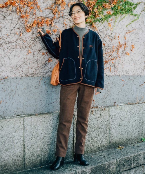 「KRIFF MAYER Lady's Collection」 カーディガン MEDIUM オリーブ レディース_画像3