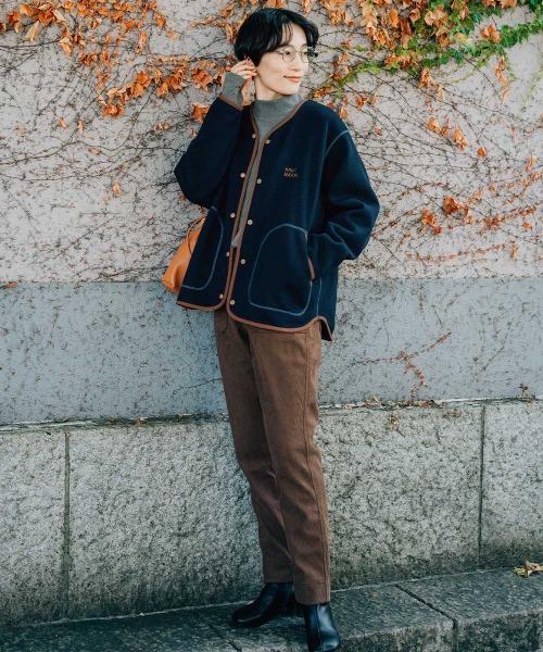「KRIFF MAYER Lady's Collection」 カーディガン MEDIUM オリーブ レディース_画像4