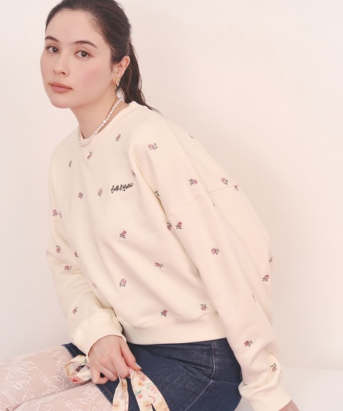 キャスキッドソン　トレーナー 裏起毛スウェットトップス Lace Heart | Cath Kidston 日本公式