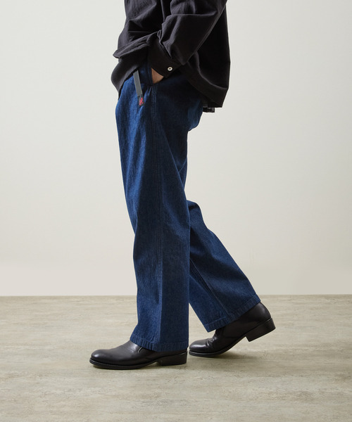 グラミチダークブルー ワイドシルエット デニムパンツ Mサイズ Gramicci（グラミチ） ワイドパンツ ジーンズ メンズ レディース