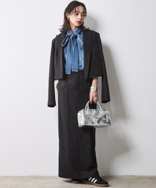 「CHIC STYLE」 長袖シャツ M ブルー レディースの画像
