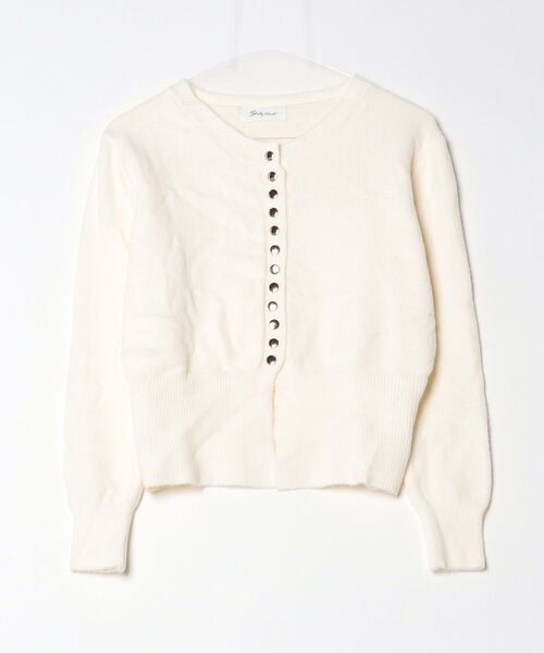 「Shelly island」 ニットカーディガン FREE ホワイト レディース_画像2