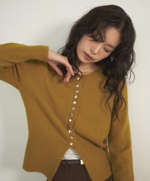 「Shelly island」 ニットカーディガン FREE ホワイト レディース_画像9