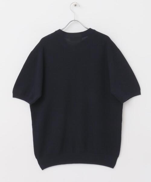 「URBAN RESEARCH ROSSO MEN」 半袖ニット MEDIUM ブラック メンズ_画像3