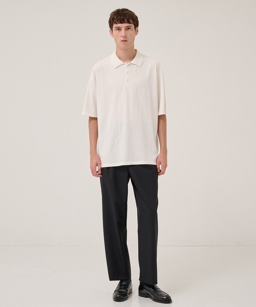 ATON（エイトン） シャツ 「ATON/エイトン」FRESCA KNIT HAIF SLEEVE