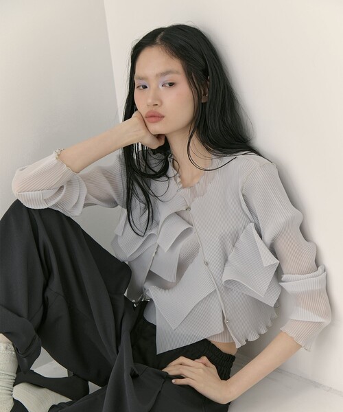kotohayokozawa STUDIOUS別注 シアーカーディガン SHEER CARDIGAN(FREE BLACK): kotohayokozawa: WOMENS｜ STUDIOUS