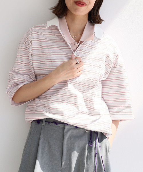 IENA（イエナ） tシャツ マルチボーダーラガーシャツ レディース