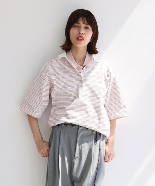 IENA（イエナ） tシャツ 半袖 マルチボーダーラガーシャツ レディース
