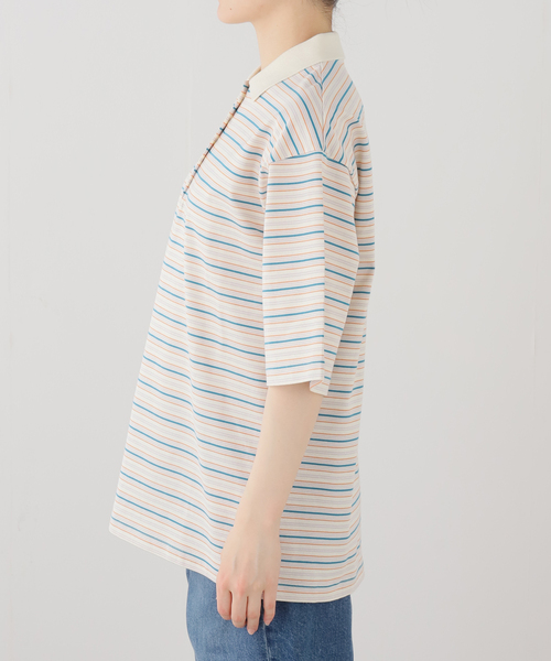 IENA（イエナ） tシャツ 半袖 マルチボーダーラガーシャツ レディース