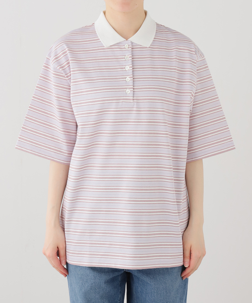 IENA（イエナ） tシャツ 半袖 マルチボーダーラガーシャツ レディース