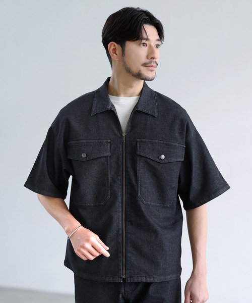 SPU（スプ） シャツ 半袖 「セットアップ対応」「接触冷感/吸水速乾